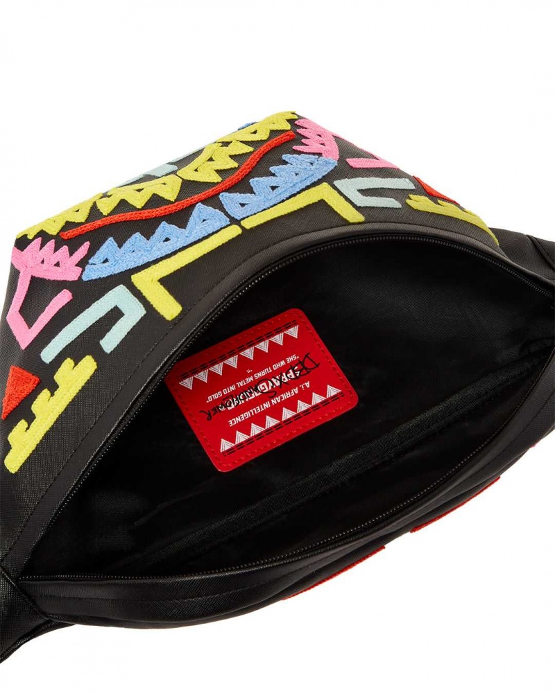 Sprayground Waist bag ELECTRIC RETRO CROSSBODY Black | YCQJZ7483