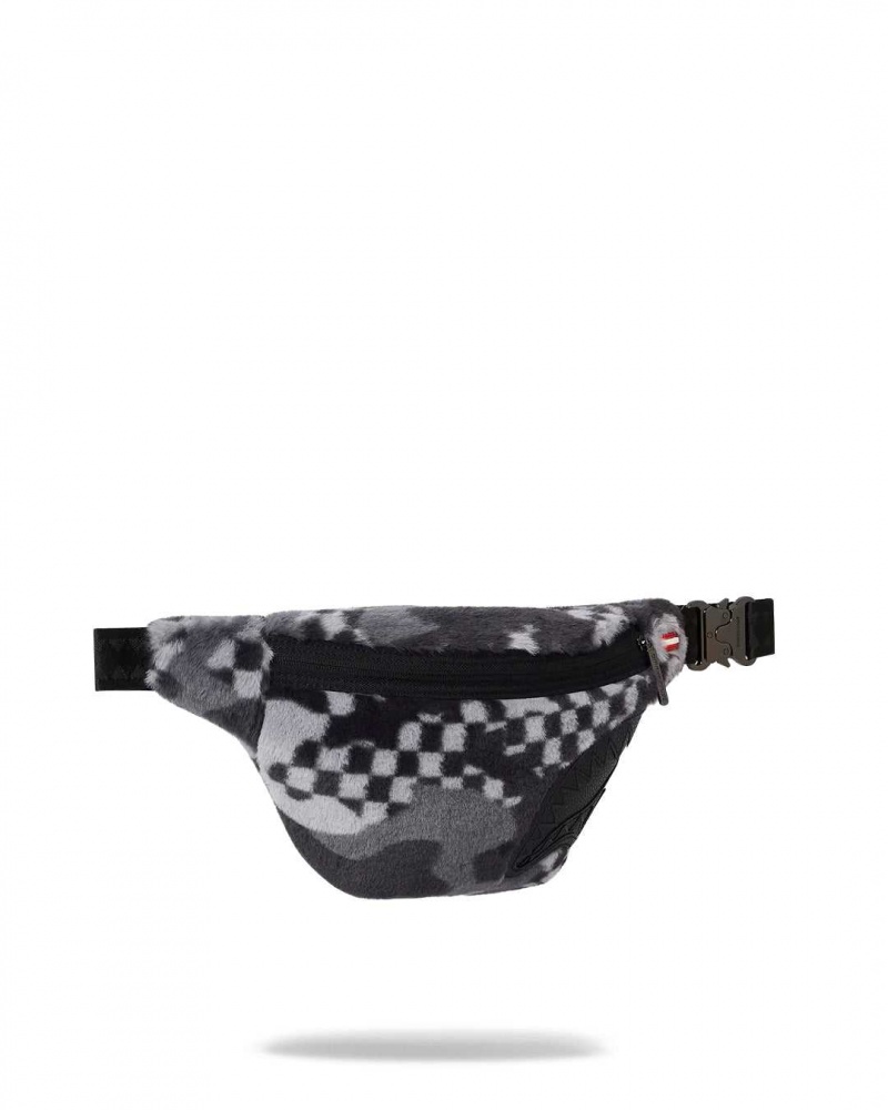 Sprayground Waist bag FLOCK 3AM CROSSBODY Black | QVWDL4023