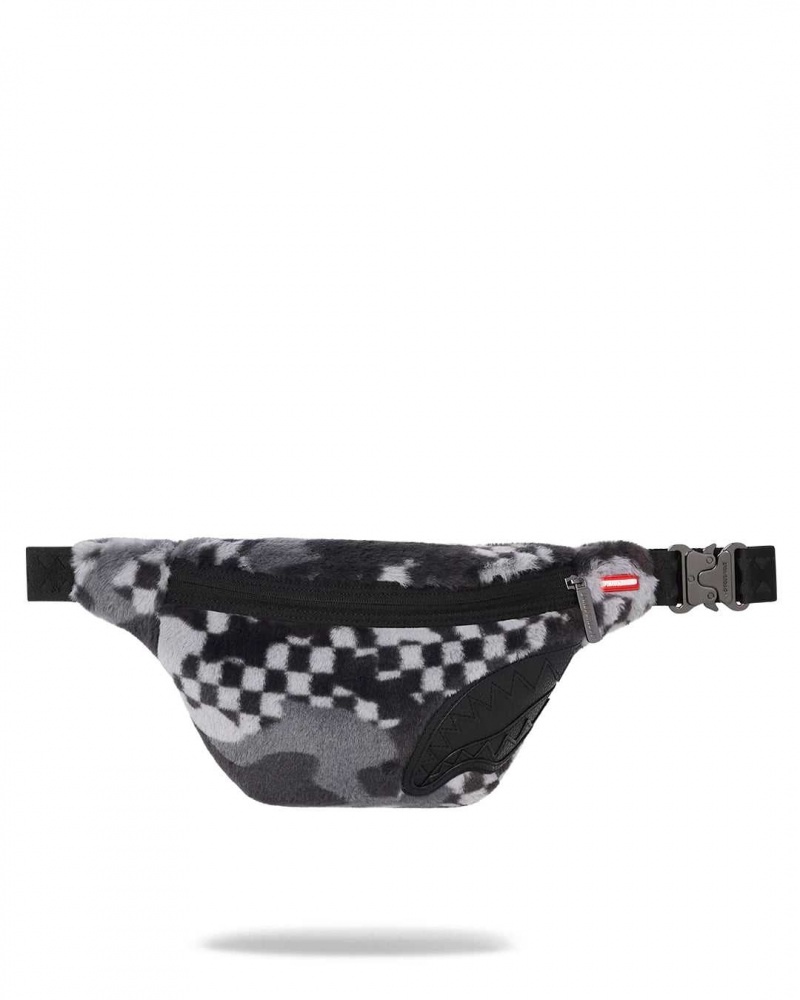 Sprayground Waist bag FLOCK 3AM CROSSBODY Black | QVWDL4023