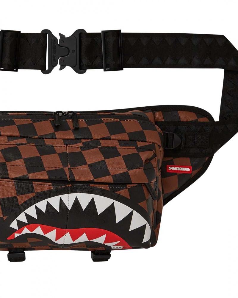 Sprayground Waist bag HANGOVER Cargo CROSSBODY Brown | EDNYR7983