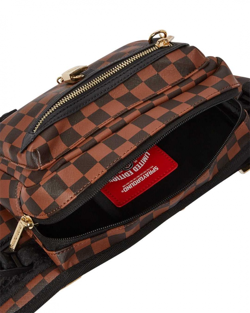 Sprayground Waist bag HENNY SIP LOCK CARGO CROSSBODY Brown | VJYRK9265