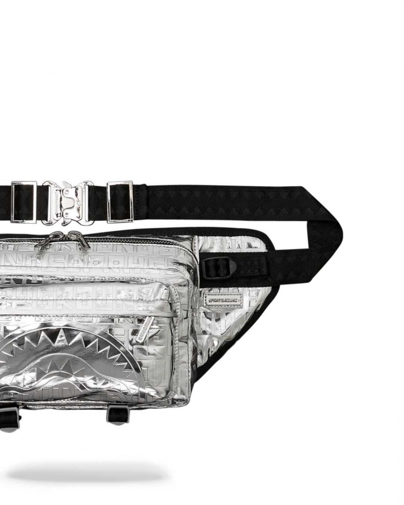 Sprayground Waist bag METALLIC INFINITI CROSSBODY Metal Silver | XSEPM2497