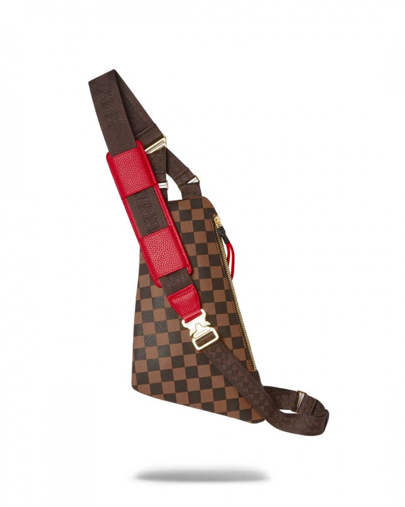 Sprayground Waist bag RACEWAY SLING Brown | VJWPR5371