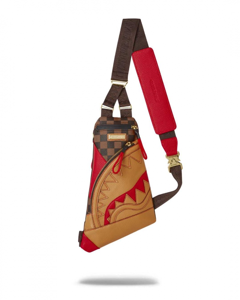 Sprayground Waist bag RACEWAY SLING Brown | VJWPR5371