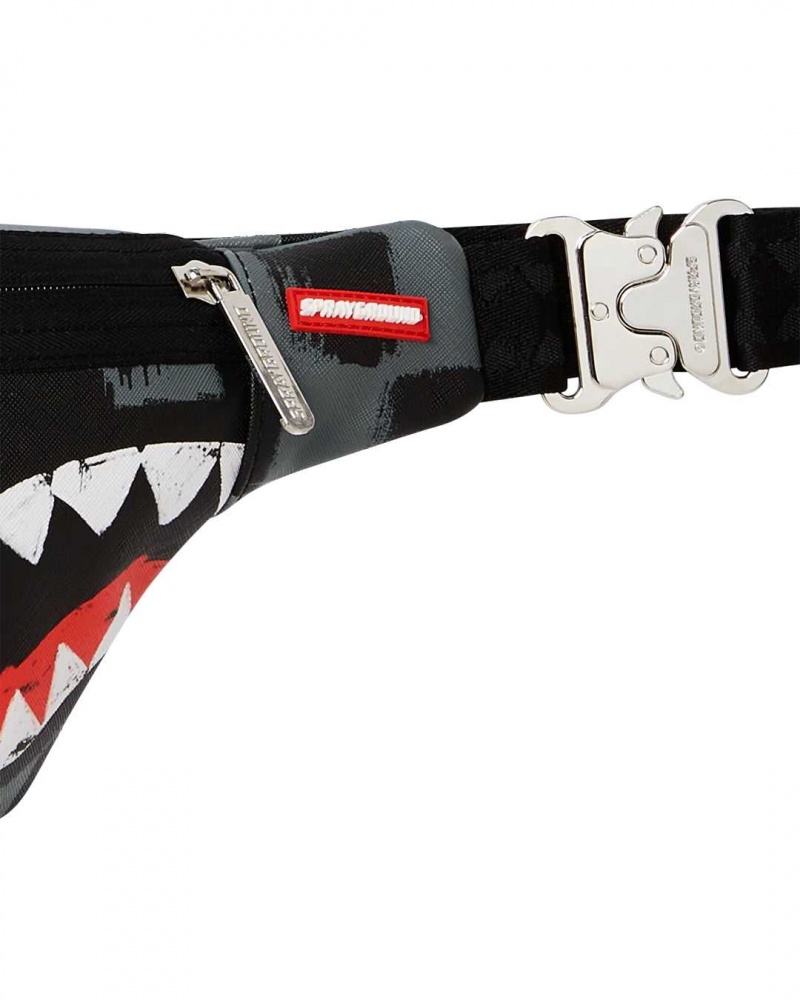 Sprayground Waist bag SHARKS IN PARIS GRAY PAINT CROSSBODY Grey | KSCBY9712