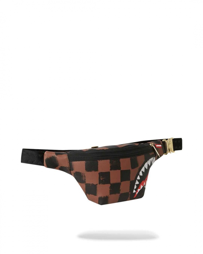 Sprayground Waist bag SHARKS IN PARIS PAINTED CROSSBODY Brown | IWEGV9128