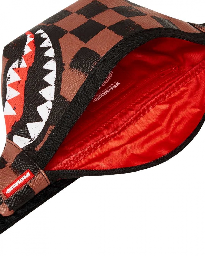 Sprayground Waist bag SHARKS IN PARIS PAINTED CROSSBODY Brown | IWEGV9128