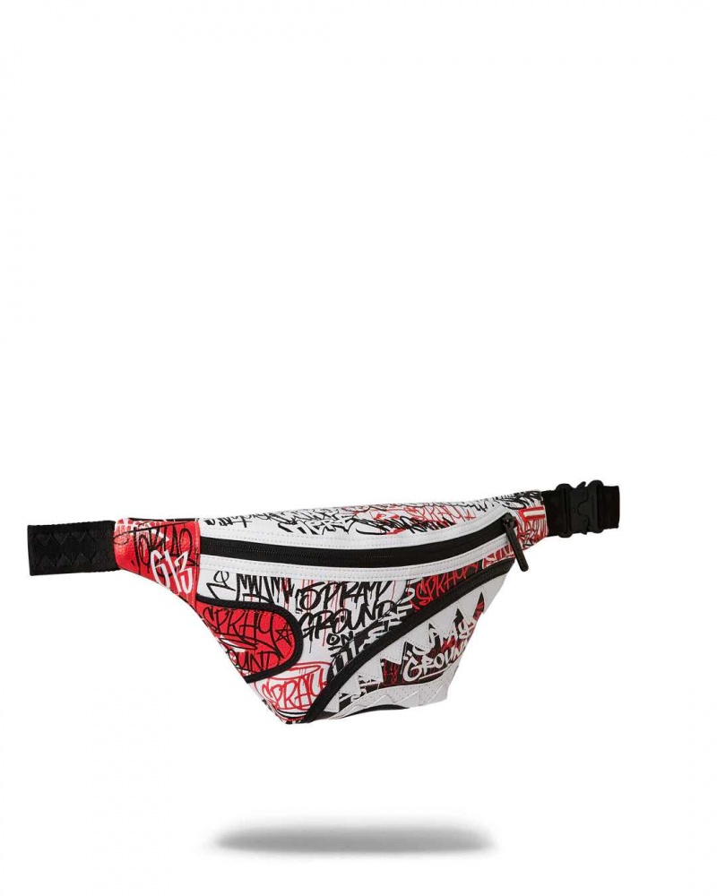 Sprayground Waist bag VANDAL CROSSBODY White | NHEPG5079