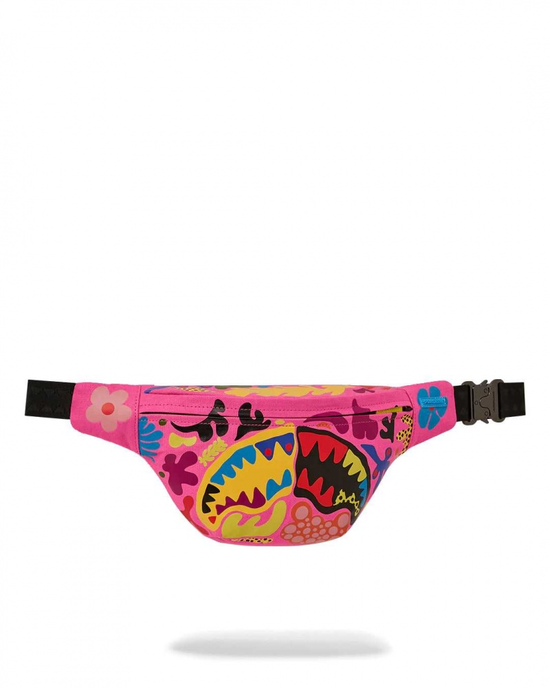 Sprayground Waist bag WILD FLORA SAVVY CROSSBODY Fuchsia | DJQCY9148