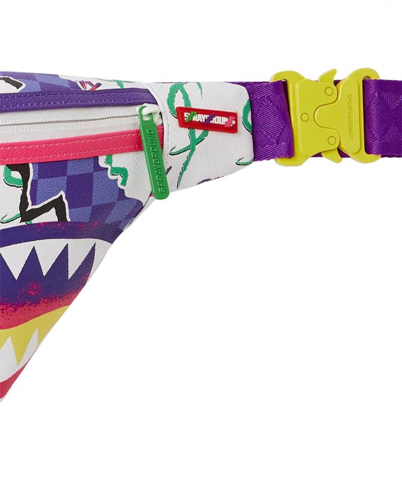 Sprayground Waist bag WTF SAVVY White | QHJKZ6847