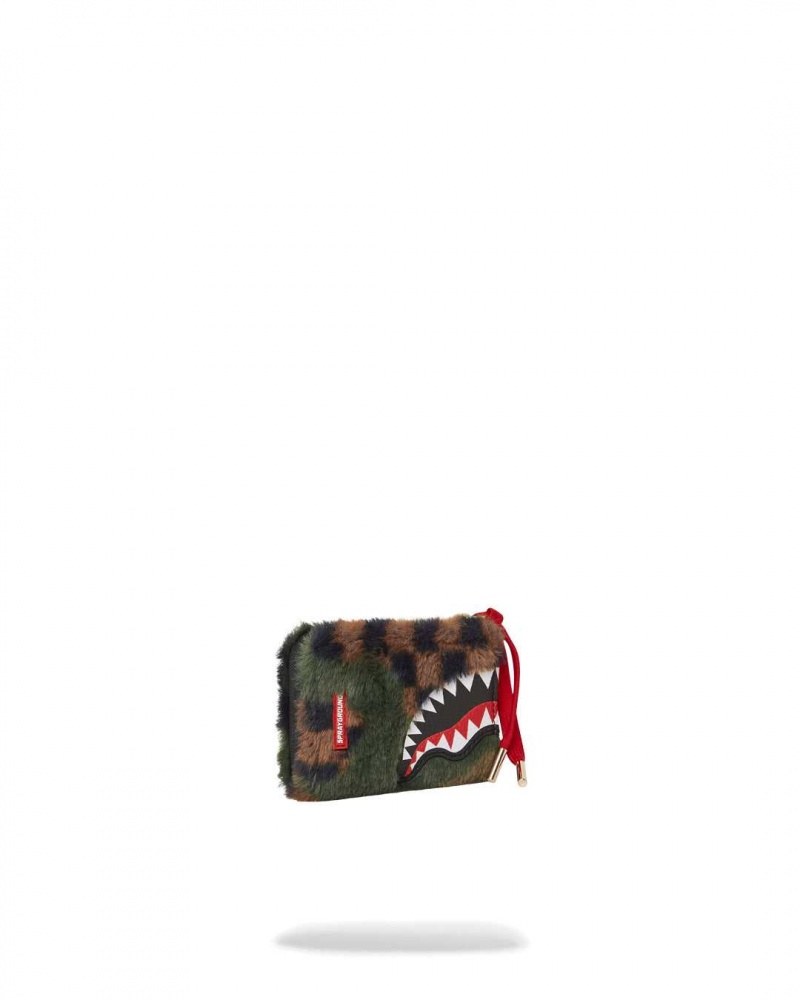 Sprayground Wallet 3AM FUR WALLET Green | CVXTK9473