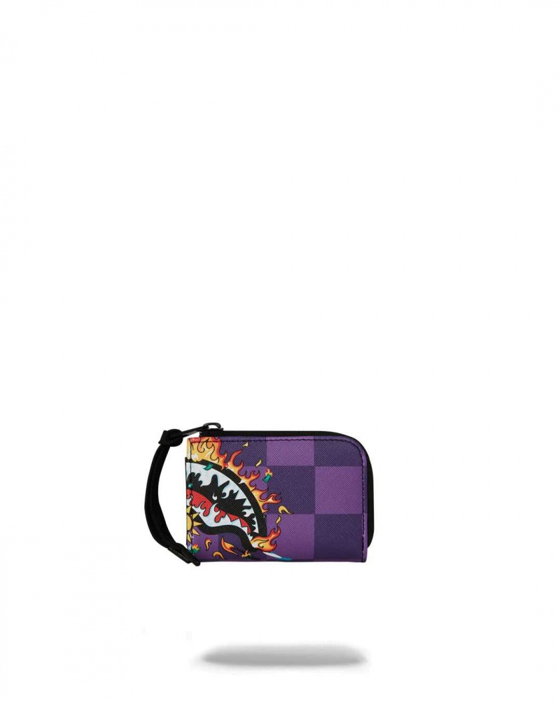 Sprayground Wallet CRAZY EYES WALLET Purple | SCEQN6402