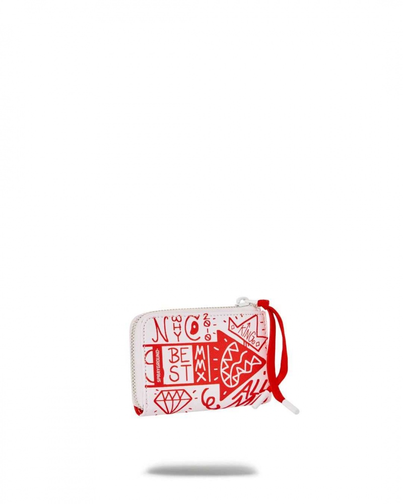 Sprayground Wallet DANGER DANGER WALLET White | DERQK7186