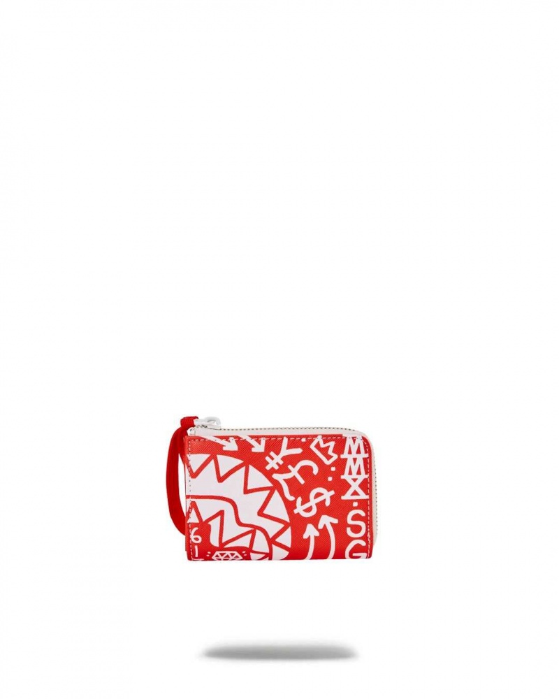 Sprayground Wallet DANGER DANGER WALLET White | DERQK7186