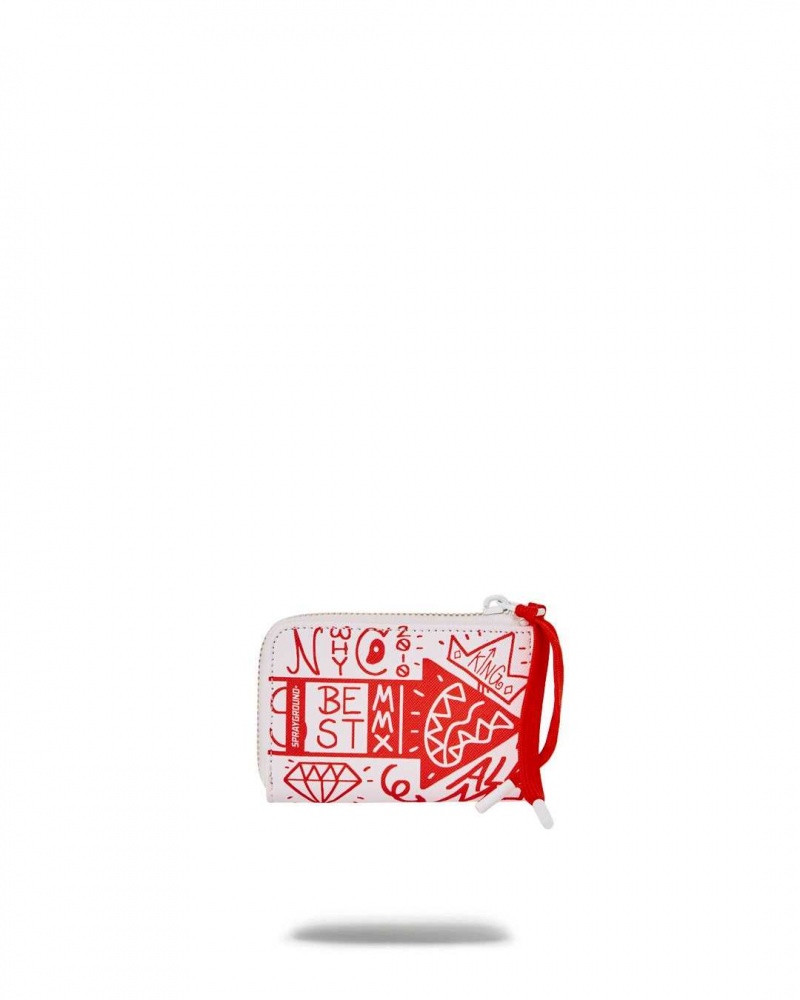 Sprayground Wallet DANGER DANGER WALLET White | DERQK7186