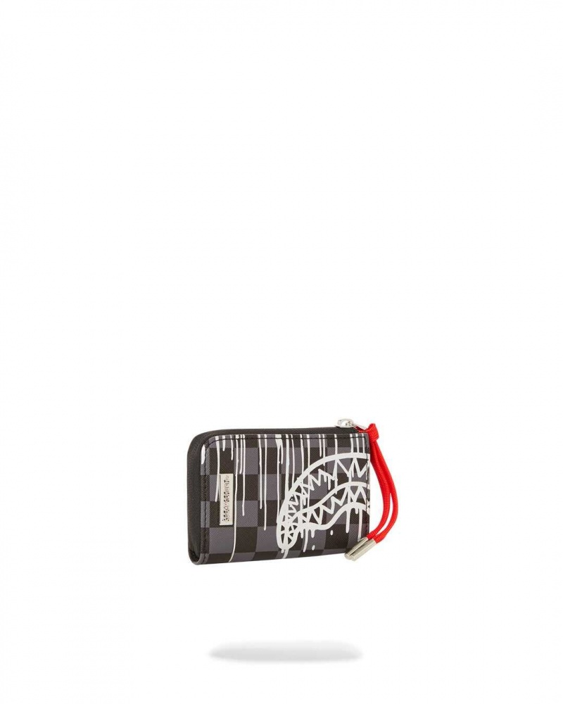 Sprayground Wallet DRIPS WALLET Platinum Black | LUGYK1094