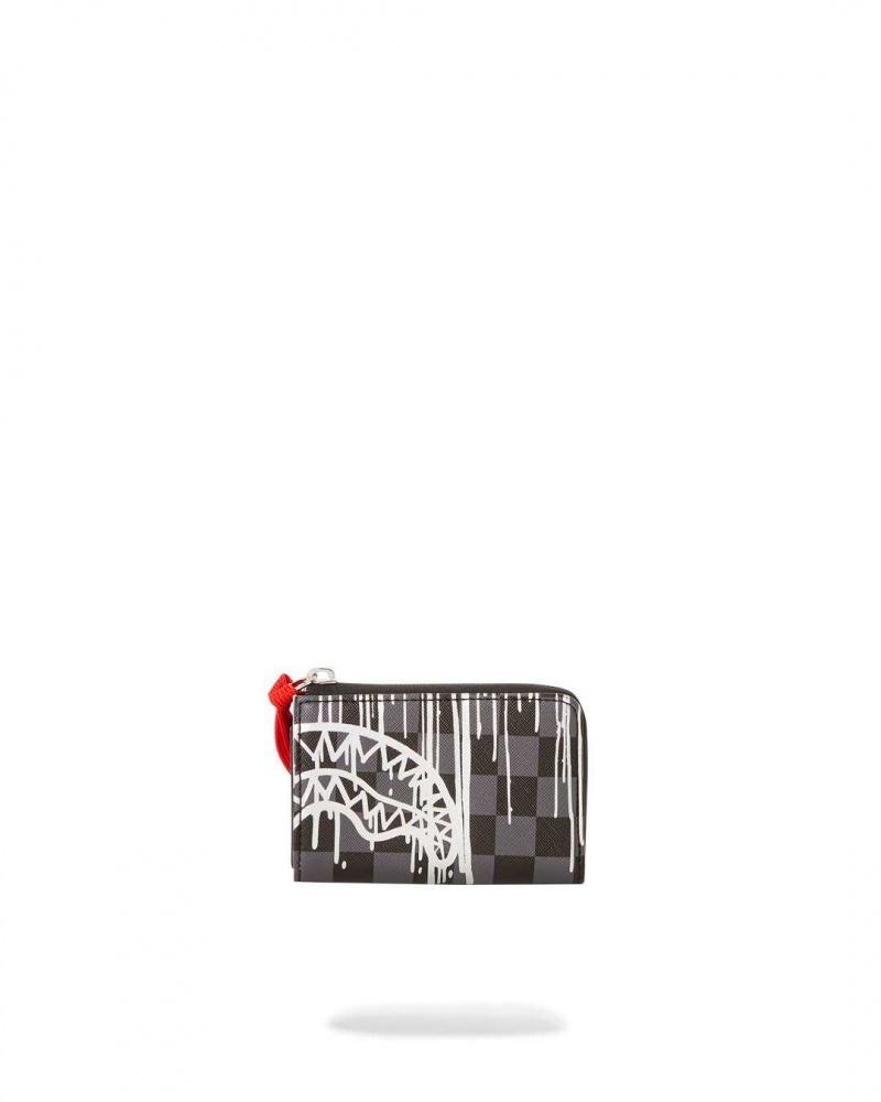 Sprayground Wallet DRIPS WALLET Platinum Black | LUGYK1094