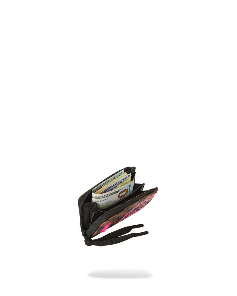 Sprayground Wallet DRIP CHECK WALLET Pink Brown | JGVYU7629