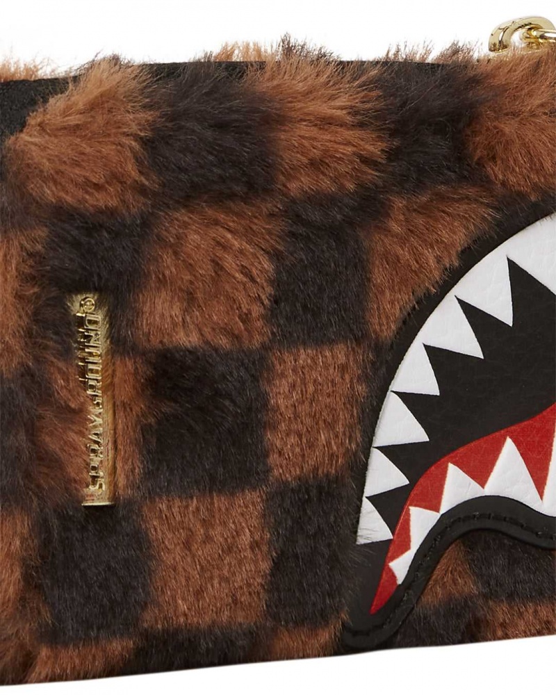 Sprayground Wallet FUR SHARKS IN PARIS WALLET Brown | JQZHU1468