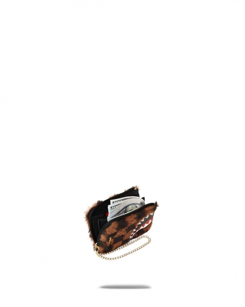 Sprayground Wallet FUR SHARKS IN PARIS WALLET Brown | JQZHU1468