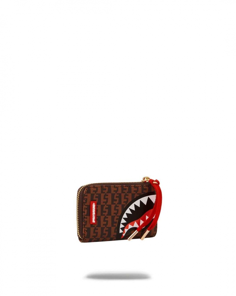 Sprayground Wallet MONEY CHECKERED WALLET Brown | QIFXA0871