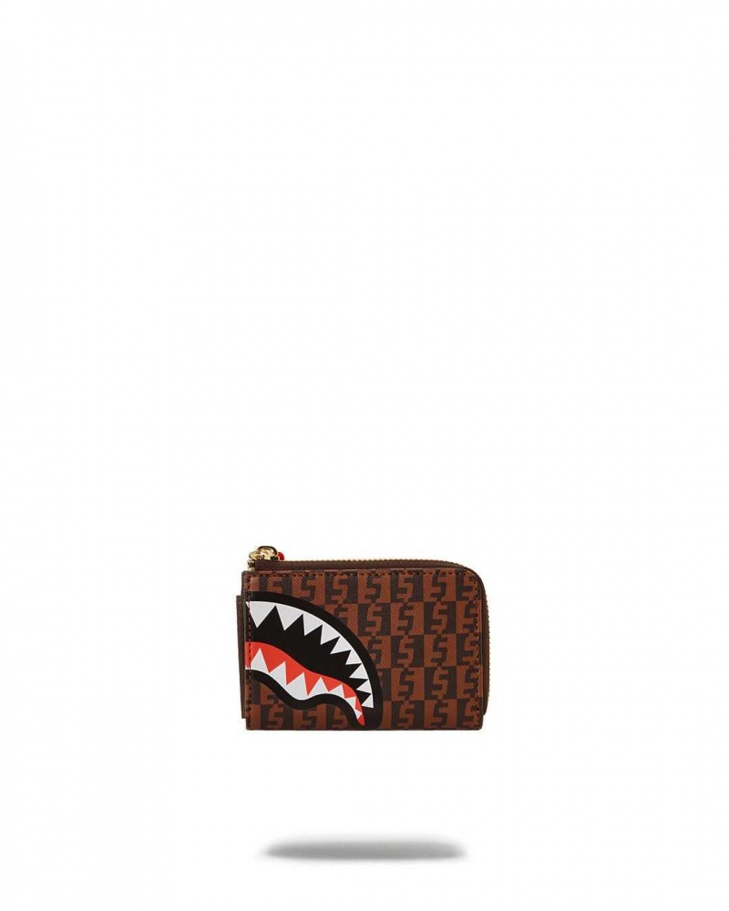 Sprayground Wallet MONEY CHECKERED WALLET Brown | QIFXA0871