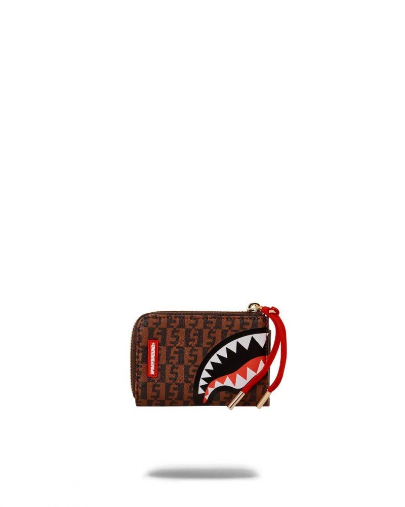 Sprayground Wallet MONEY CHECKERED WALLET Brown | QIFXA0871