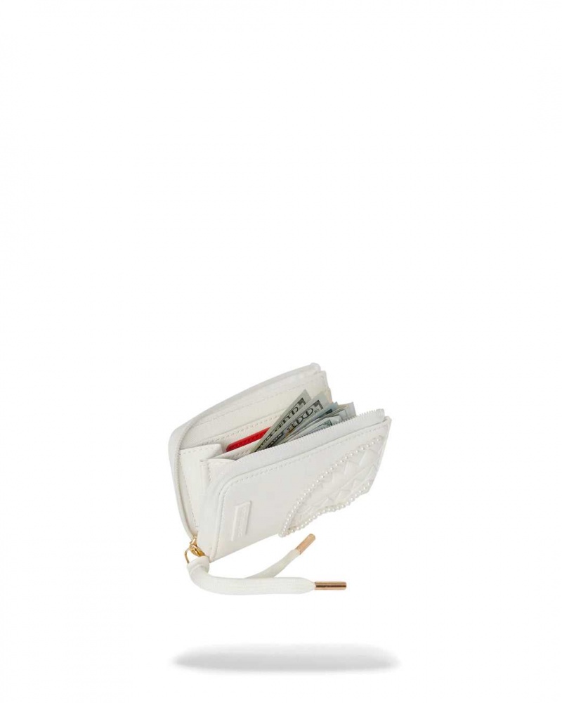 Sprayground Wallet PEARL SHARKMOUTH WALLET White | DZGKY0396