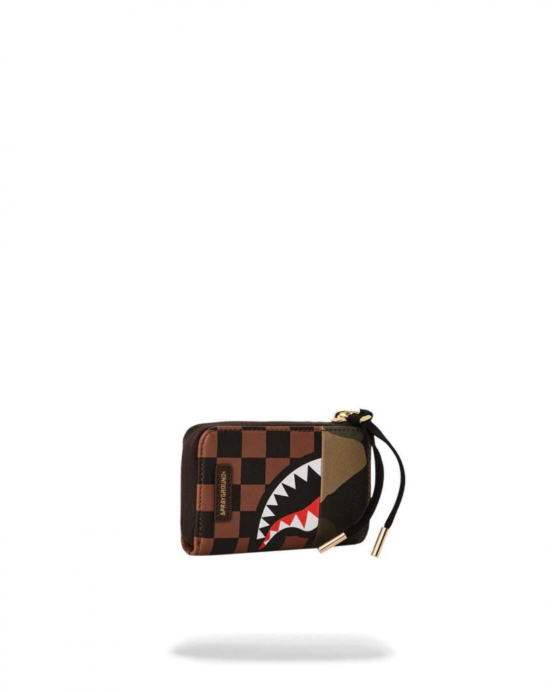 Sprayground Wallet SIP WITH ACCENT WALLET Camo Brown | BZMNA0193