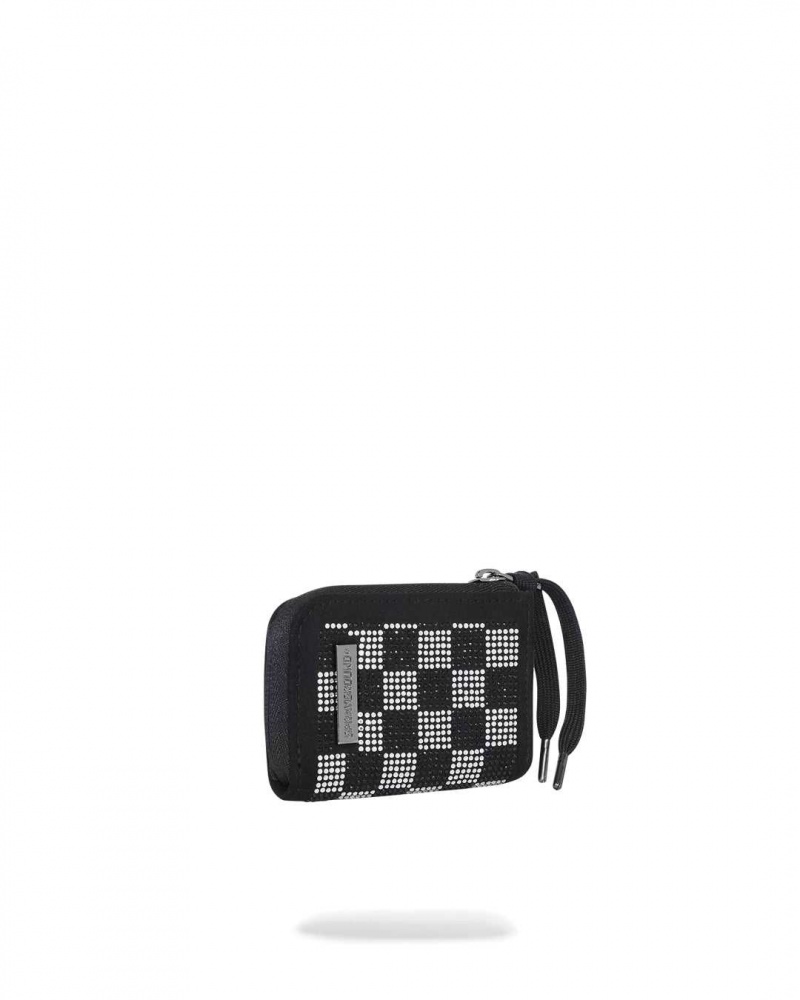 Sprayground Wallet TRINITY CHECKERED WALLET Black | CSNDP7256