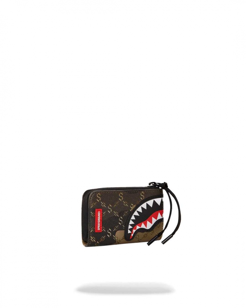 Sprayground Wallet $ PATTERN OVER WALLET Camo Brown | GEWOM0243