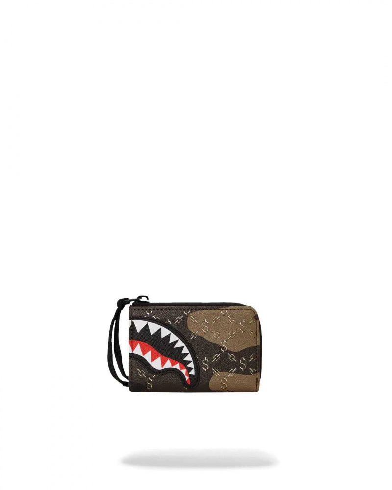 Sprayground Wallet $ PATTERN OVER WALLET Camo Brown | GEWOM0243